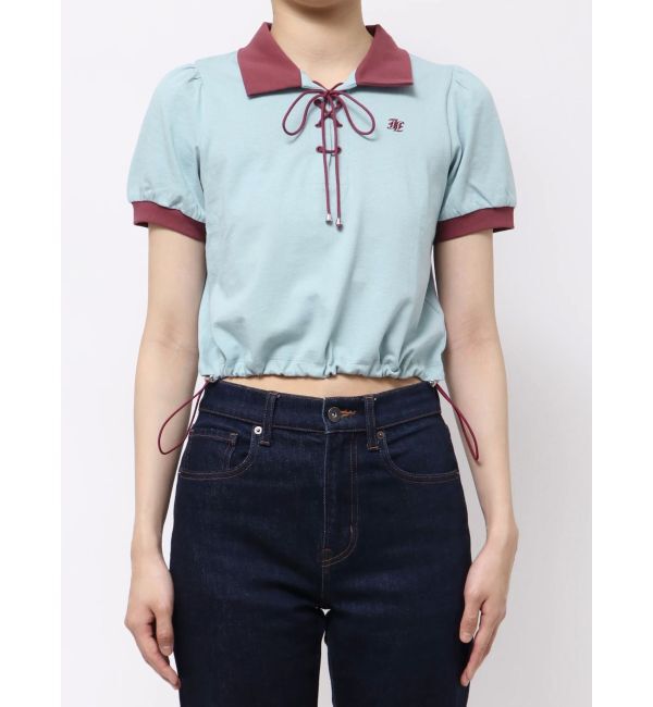 jouetie「レースアップポロトップス」|Tシャツ・カットソー|