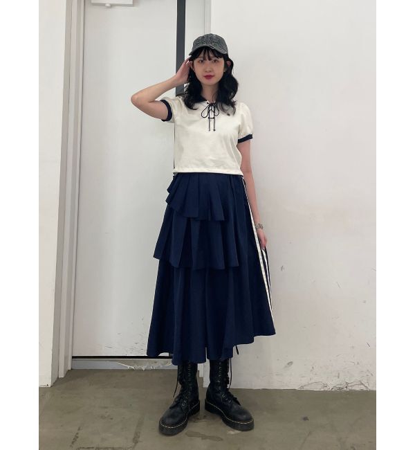 jouetie「レースアップポロトップス」|Tシャツ・カットソー|