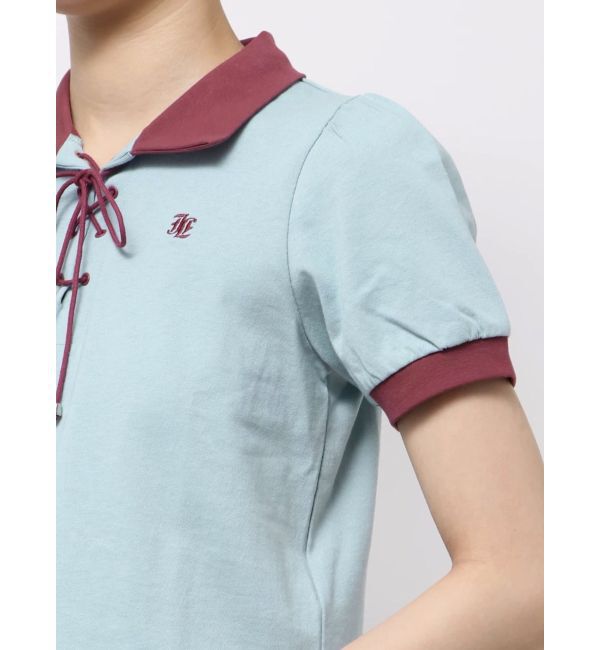 jouetie「レースアップポロトップス」|Tシャツ・カットソー|