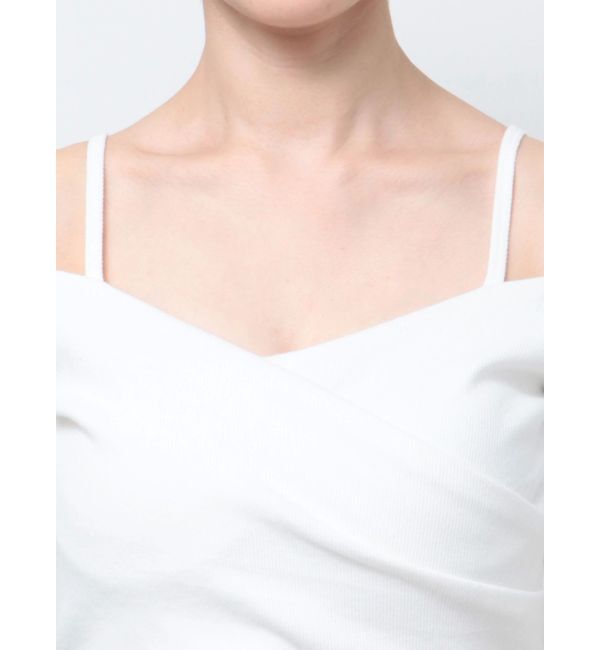 GYDA「ハーフスリーブカシュクールオフショルショートトップス」|Tシャツ・カットソー|