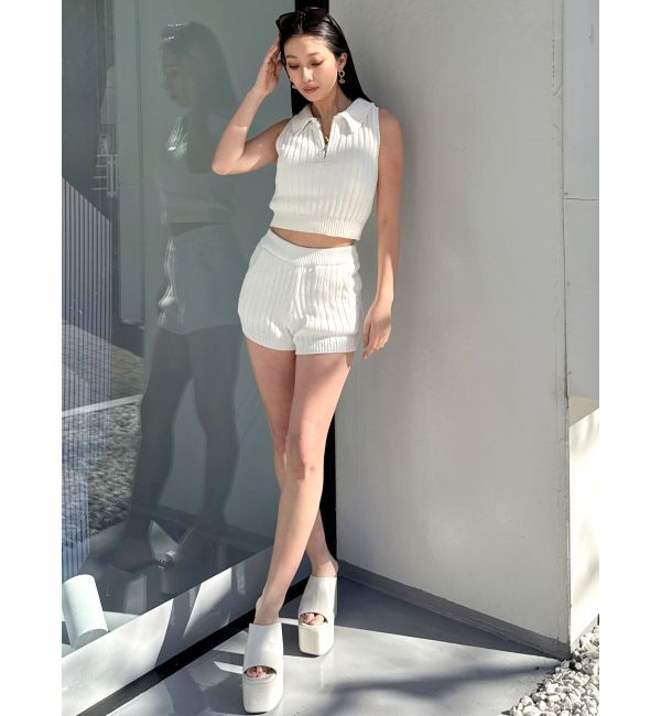 GYDA「ブリーチニットショートパンツ」|その他|