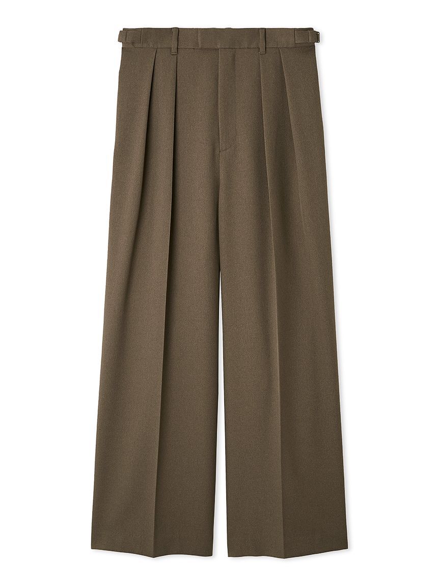 Mila Owen「ウエストベルトタックワイドパンツ」|チノ|