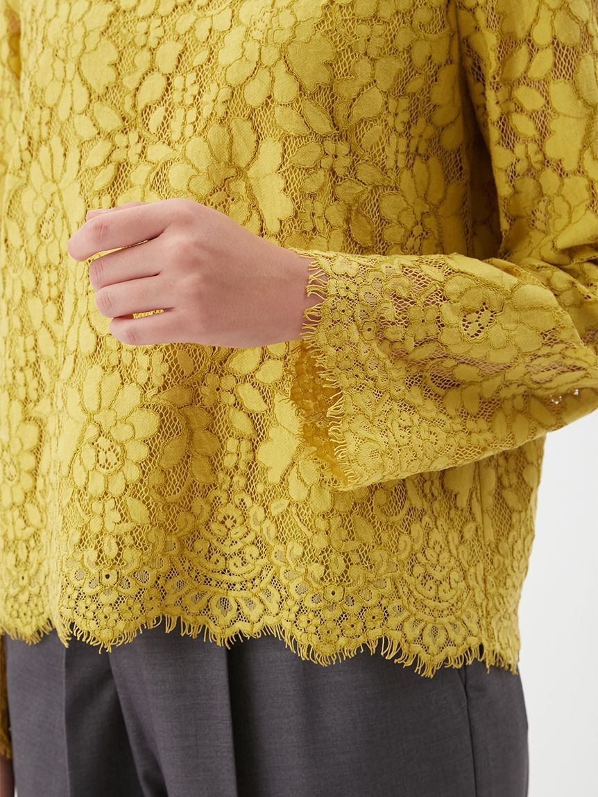 Mila Owen「スタンドカラーレースブラウス」|シャツ・ブラウス|