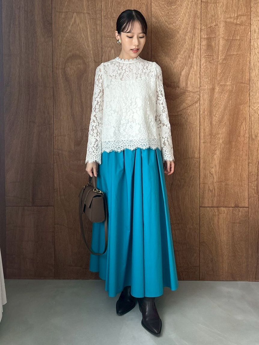 Mila Owen「スタンドカラーレースブラウス」|シャツ・ブラウス|