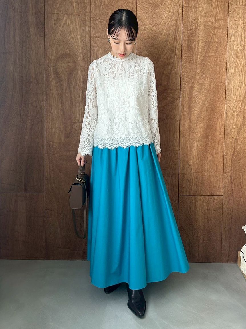 Mila Owen「スタンドカラーレースブラウス」|シャツ・ブラウス|