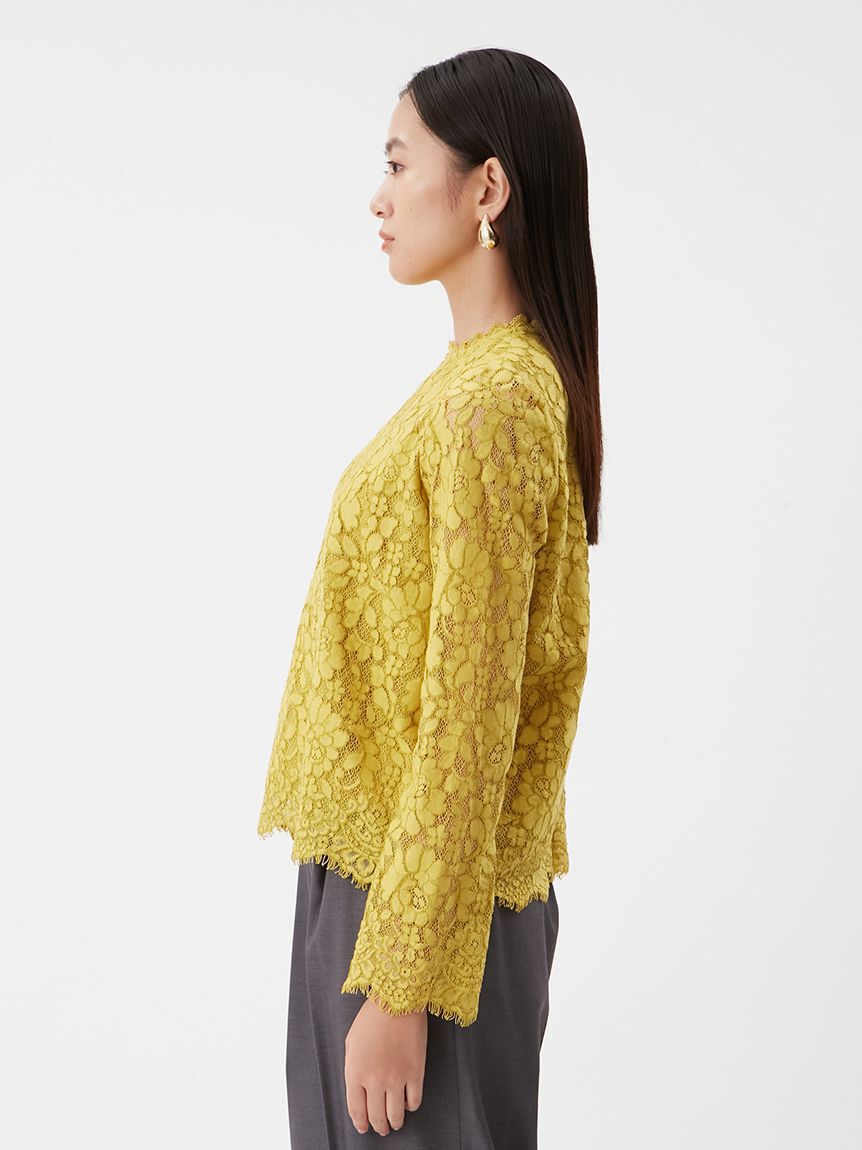 Mila Owen「スタンドカラーレースブラウス」|シャツ・ブラウス|