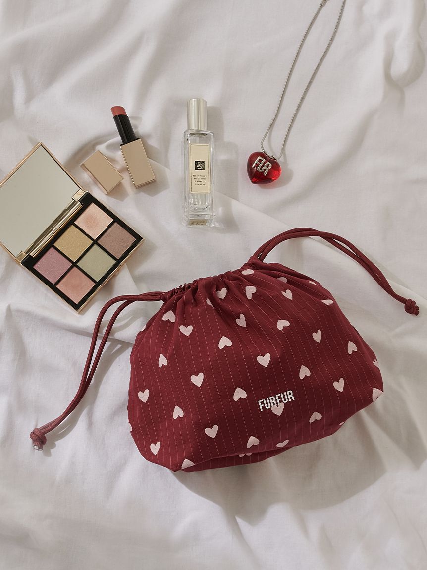 FURFUR「【WEB限定カラー】ロゴプリント巾着ポーチ」|ポーチ|BUR