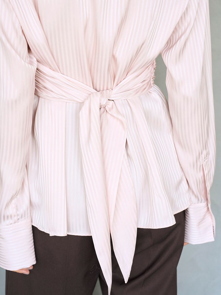 SNIDEL「サテンレイヤードストラクチャーブラウス」|シャツ・ブラウス|