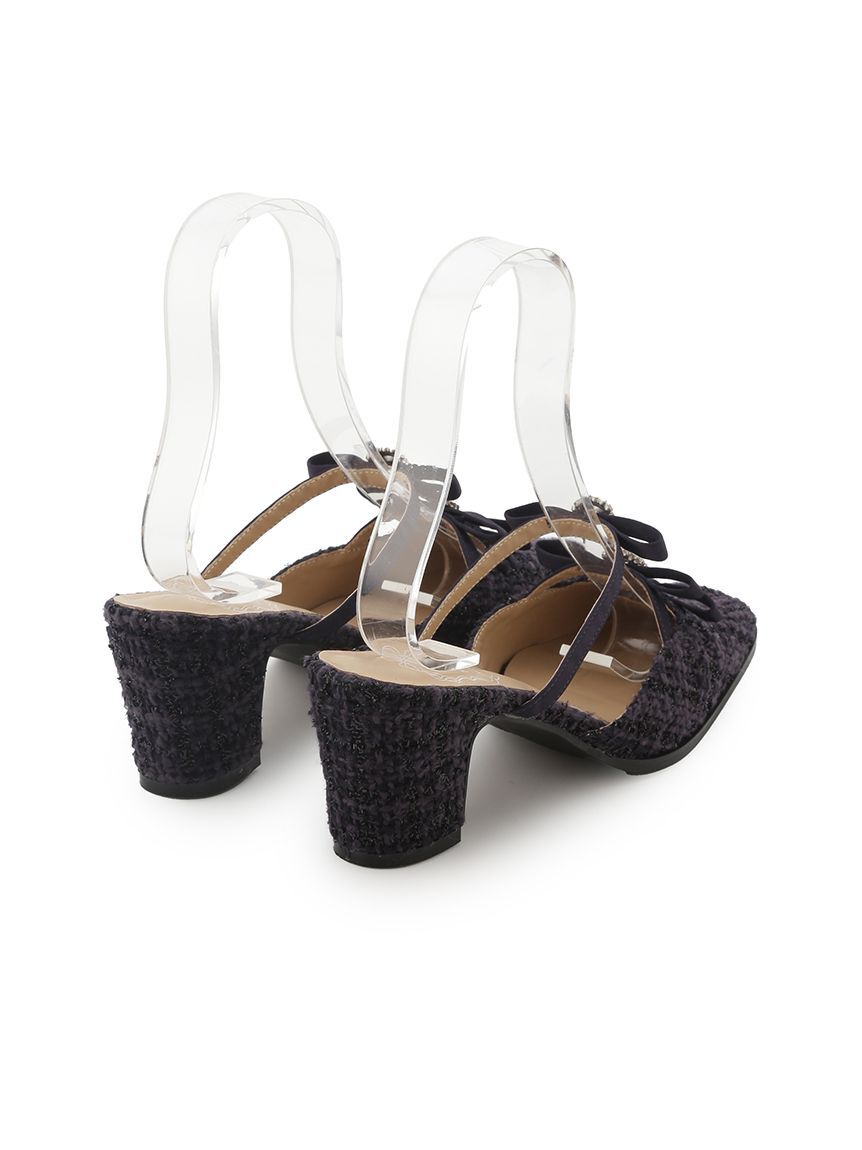 LILY BROWN「[L.B CANDY STOCK]ビジューリボンストラップミュール(Hearts2Hearts着用)」|パンプス|