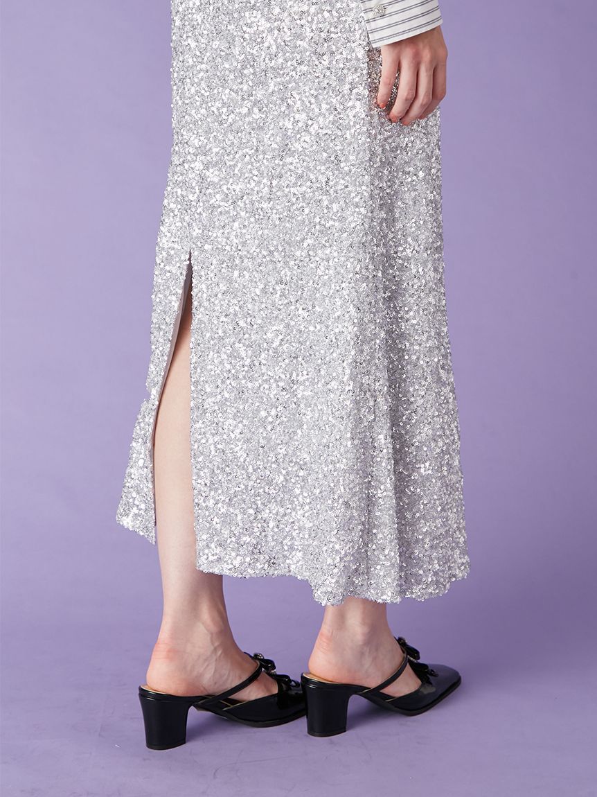 LILY BROWN「[L.B CANDY STOCK]ビジューリボンストラップミュール(Hearts2Hearts着用)」|パンプス|