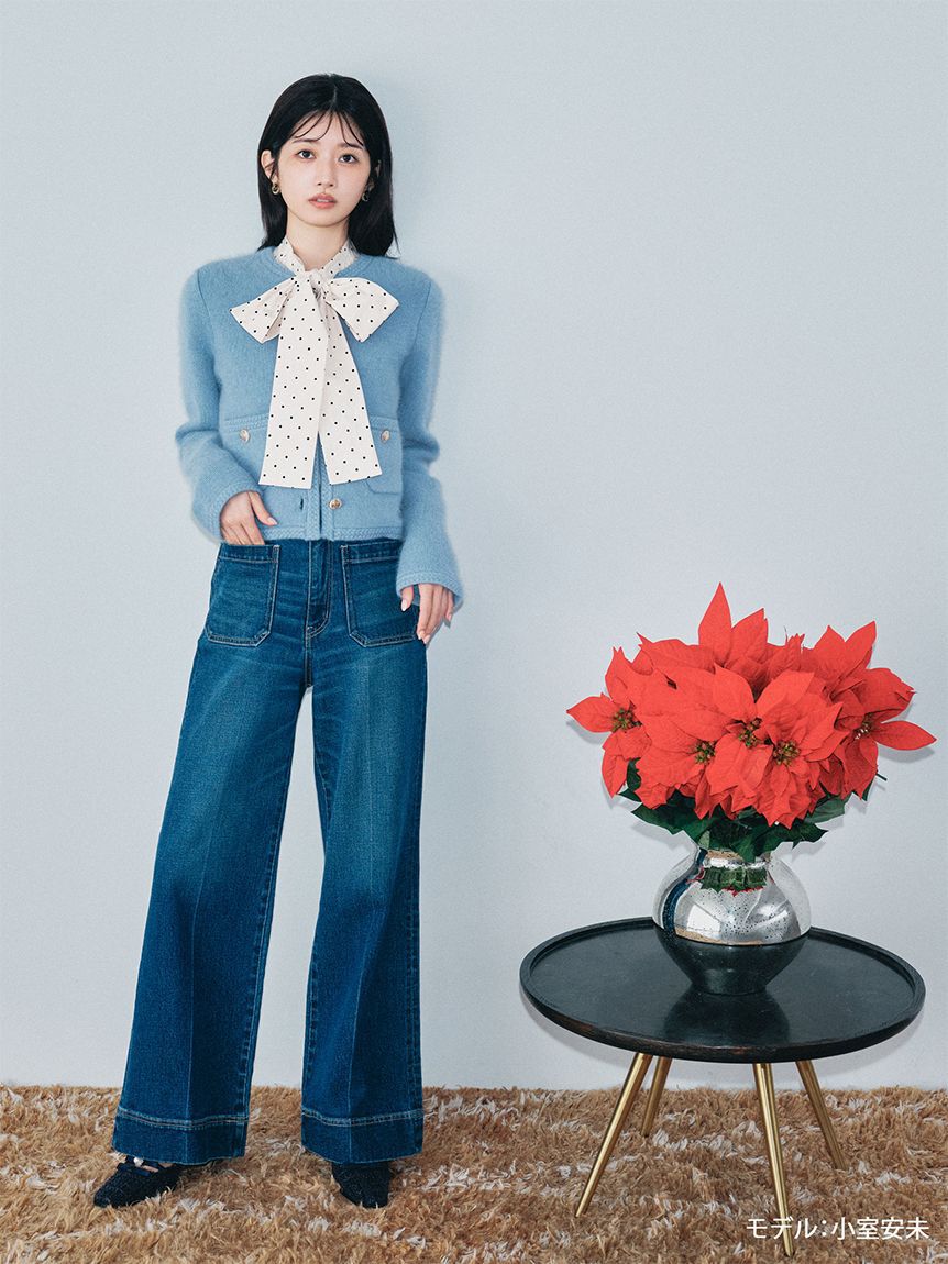 LILY BROWN「[L.B CANDY STOCK]ビジューリボンストラップミュール(Hearts2Hearts着用)」|パンプス|