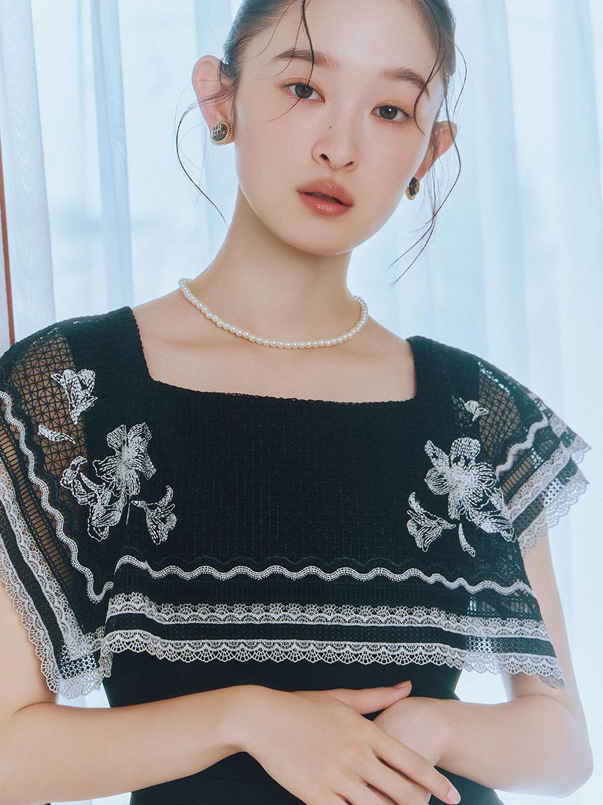 LILY BROWN「レースカラーコンビネゾン」|ワンピース|