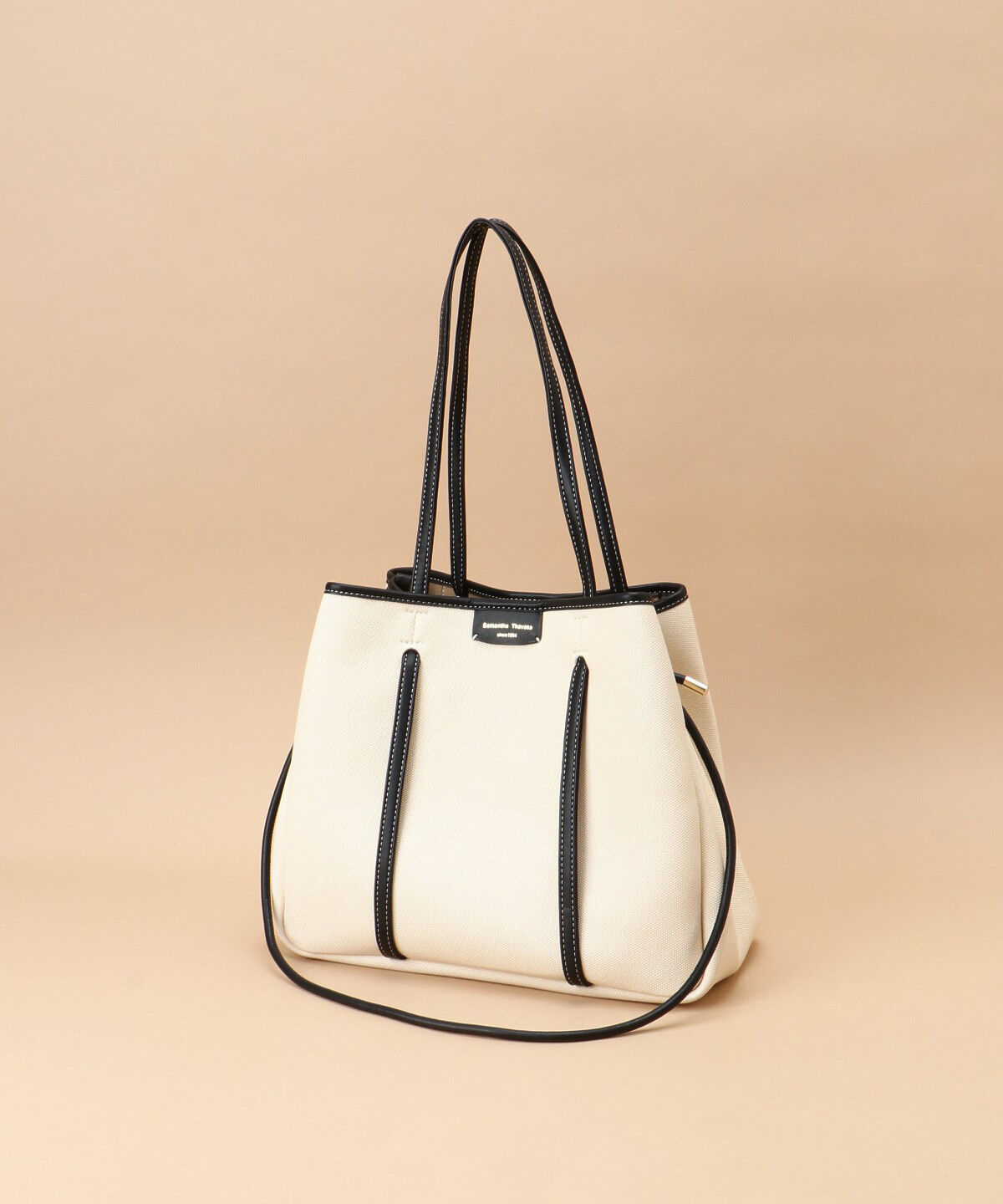 Samantha Thavasa「キャンバスデザイン 合皮トートバッグ 大サイズ」|トートバッグ|