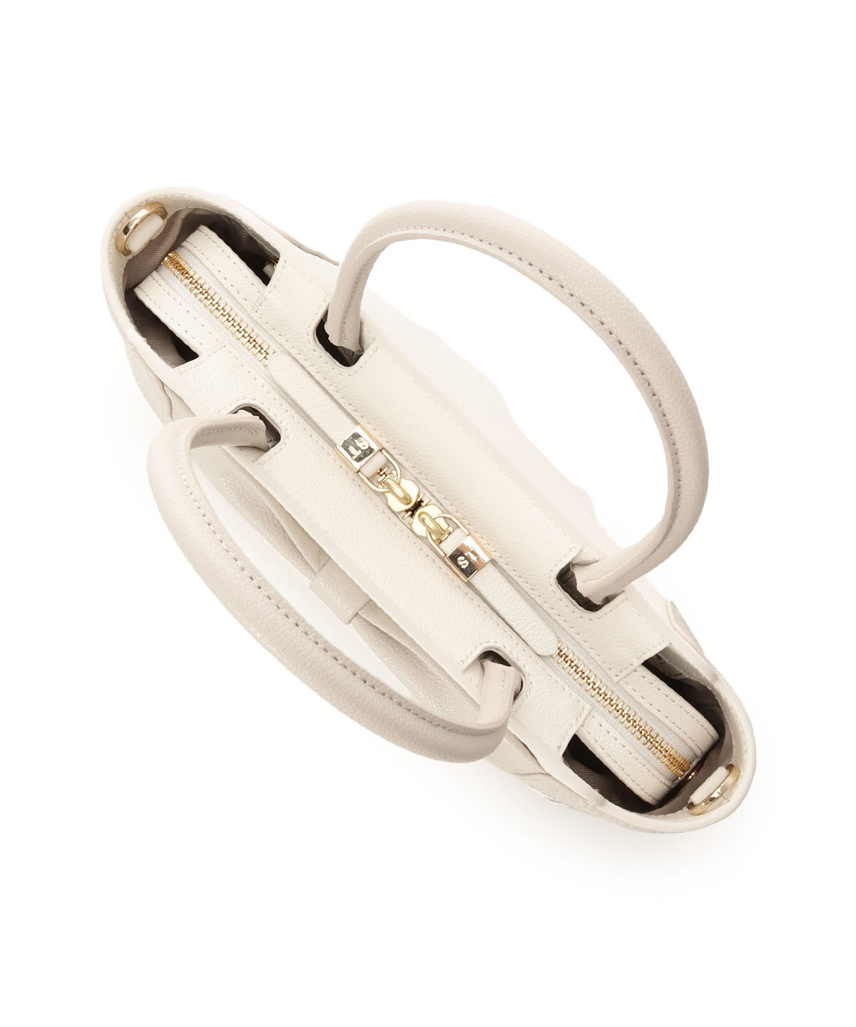 Samantha Thavasa「バイカラーリボンモチーフ スプリットレザーハンドバッグ」|ハンドバッグ|