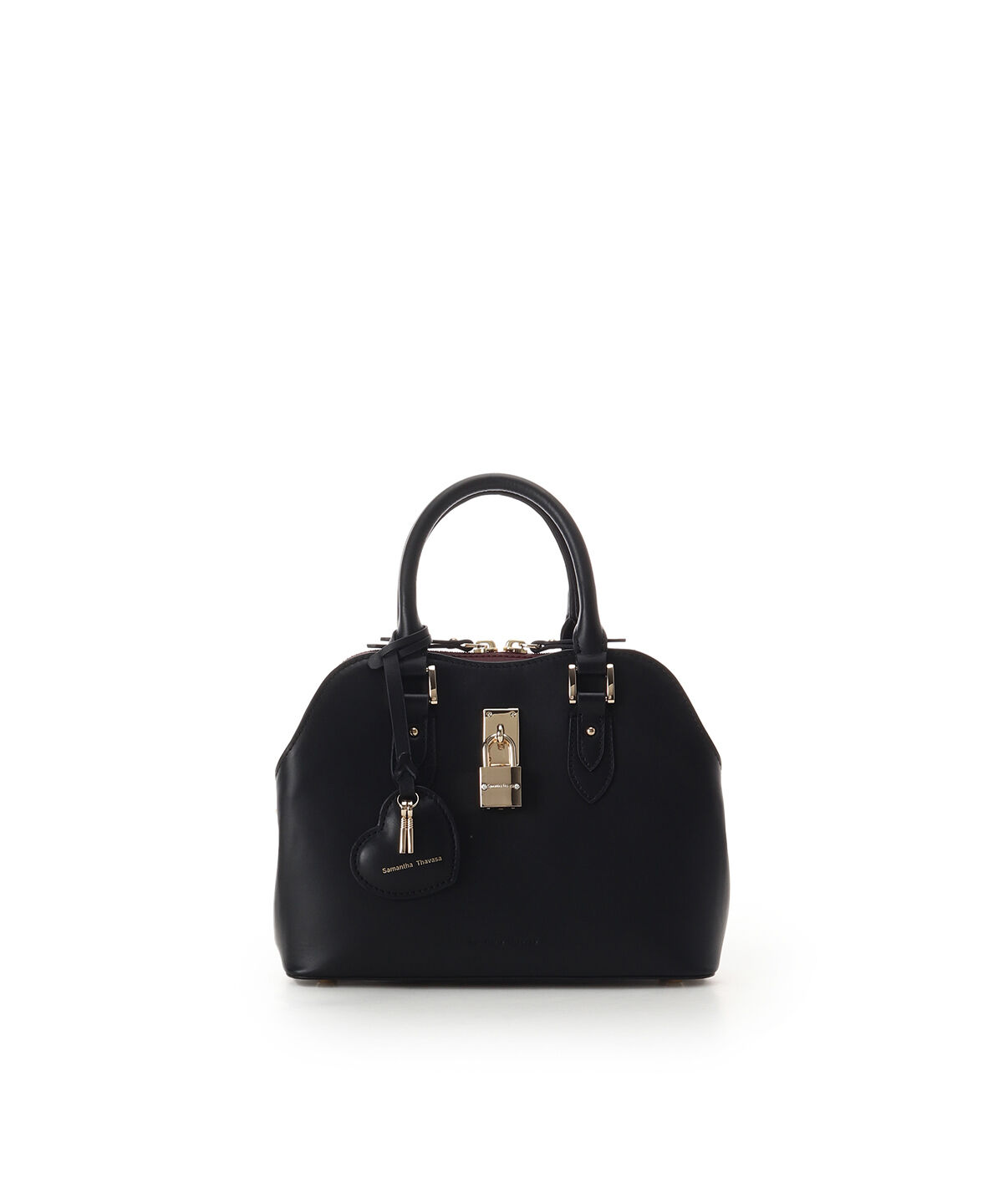 Samantha Thavasa「ハートモチーフレザーハンドバッグ 小サイズ」|ハンドバッグ|ブラック