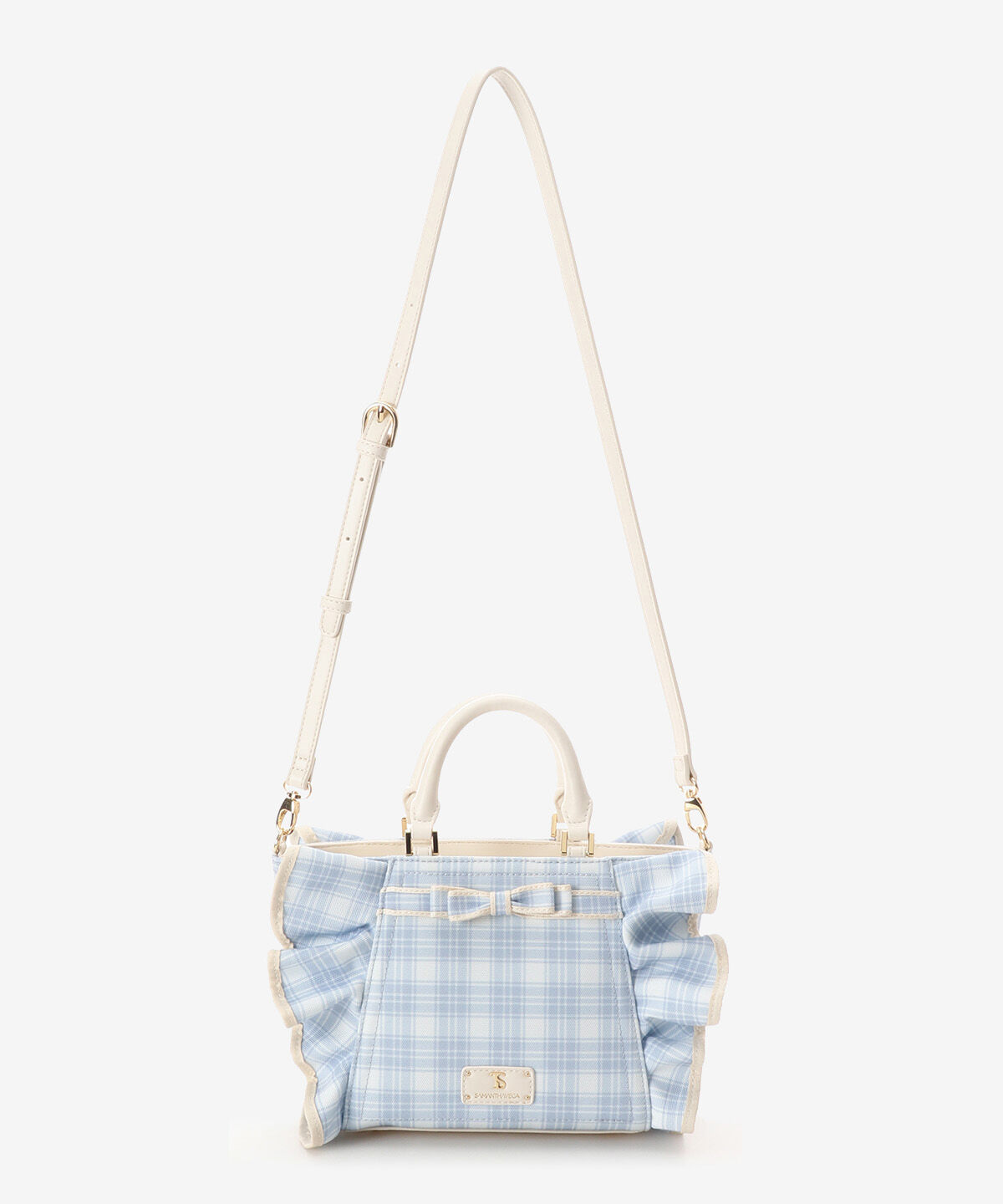 Samantha Vega「チェックリボンフリルハンドバッグ（小）」|ハンドバッグ|