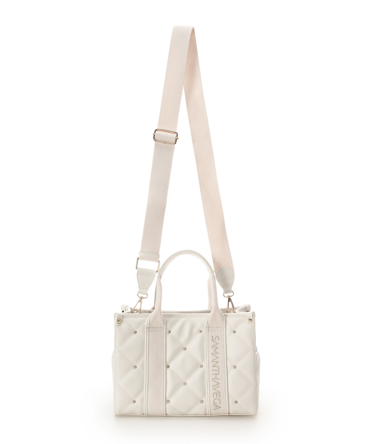 Samantha Vega「ロゴテープビジューハンドバッグ」|ハンドバッグ|