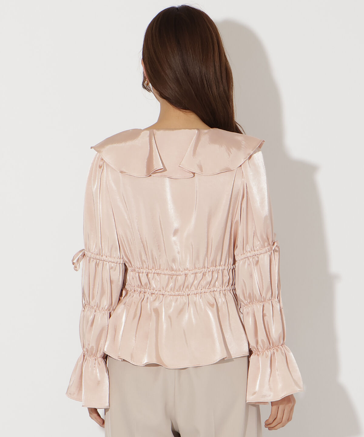 アンドクチュール「ウエストシャーリングブラウス」|シャツ・ブラウス|