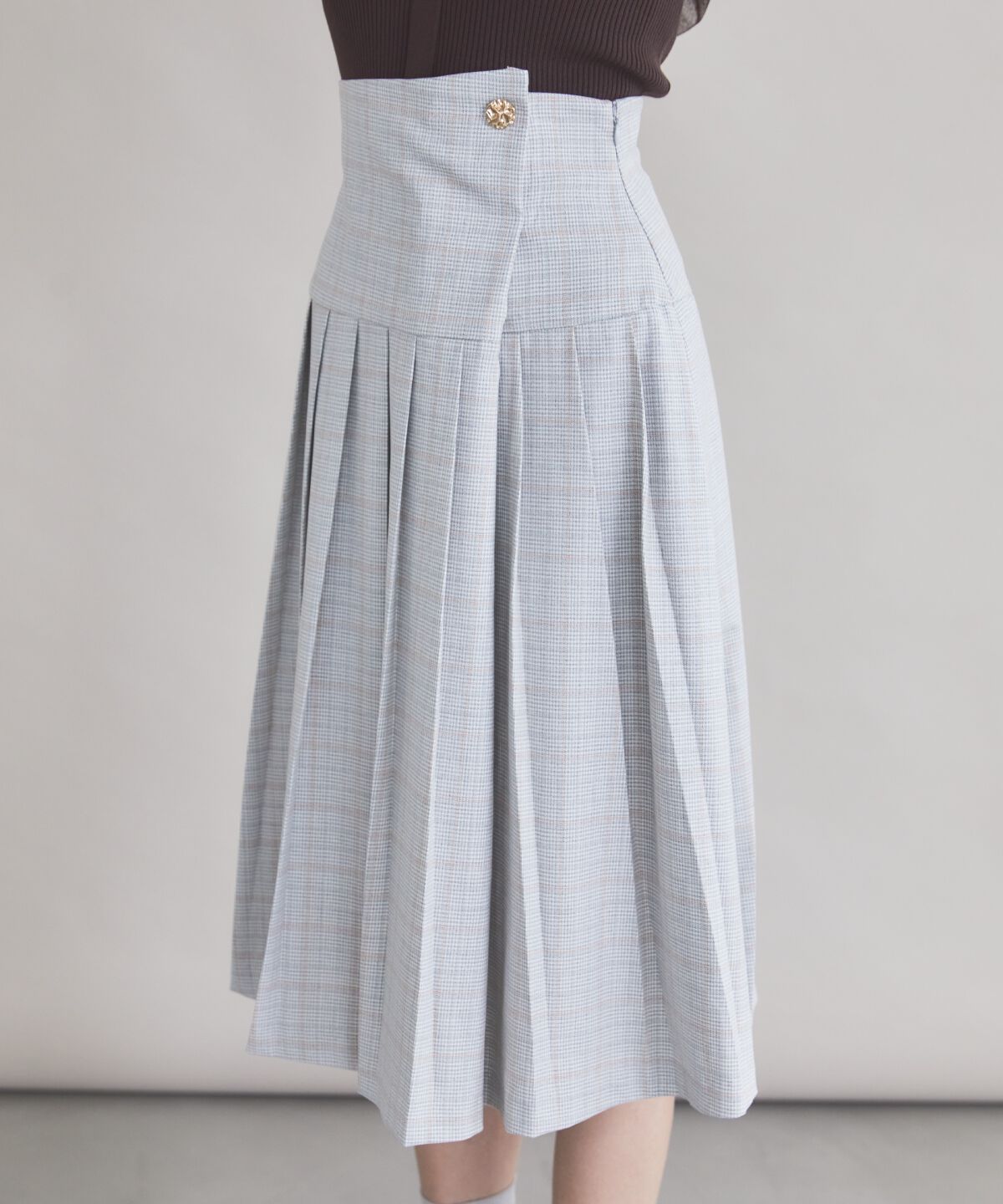 REDYAZEL「ロースイッチングプリーツスカート」|フレア|