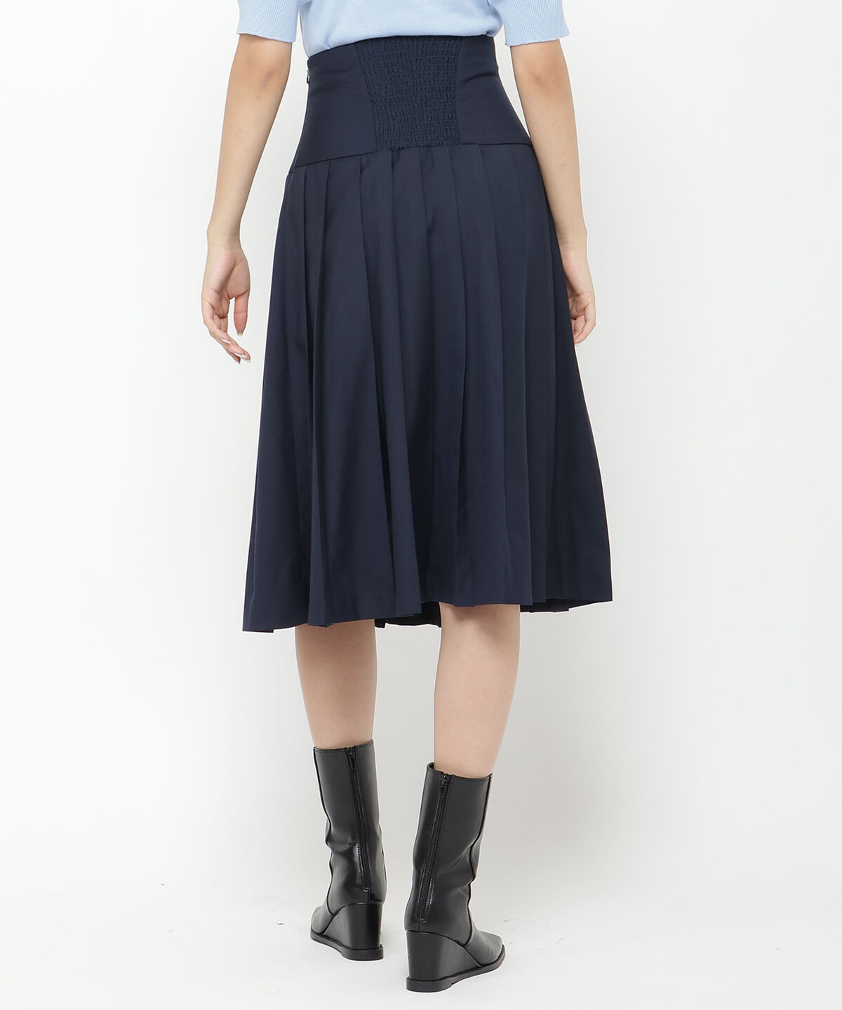 REDYAZEL「ロースイッチングプリーツスカート」|フレア|