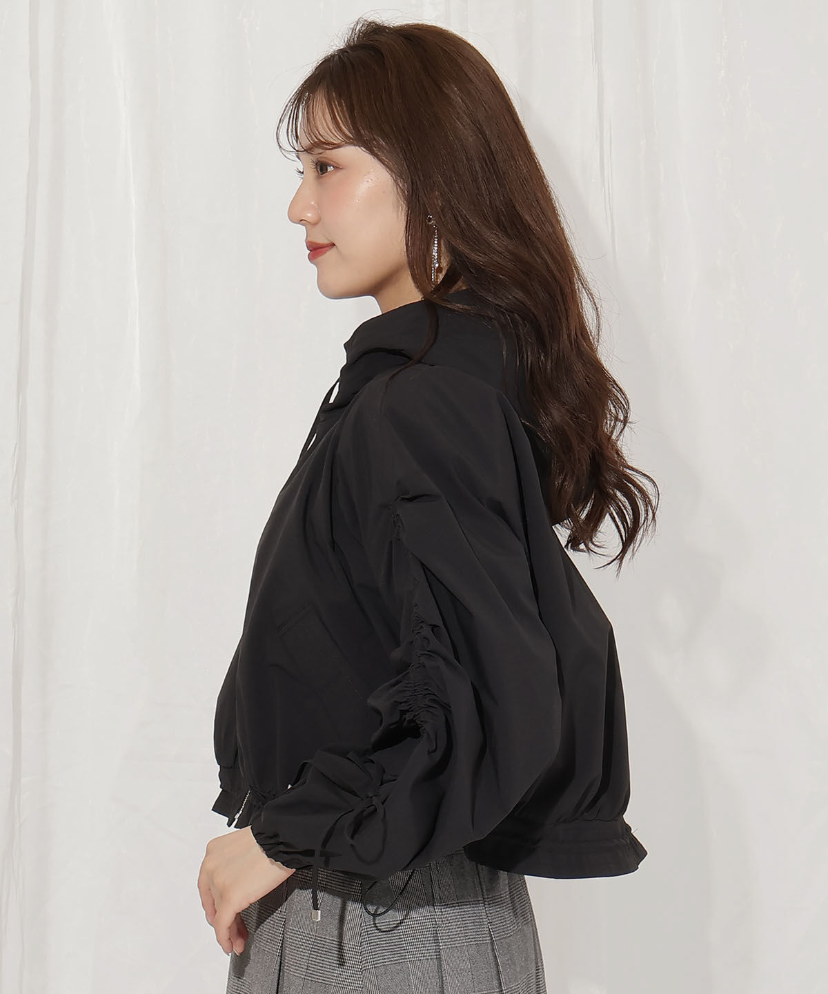 WILLSELECTION「ボリュームスリーブショートブルゾン」|ブルゾン・スタジャン|