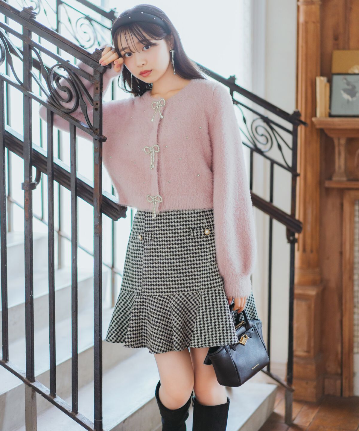 WILLSELECTION「リボンモチーフニットカーディガン」|カーディガン|