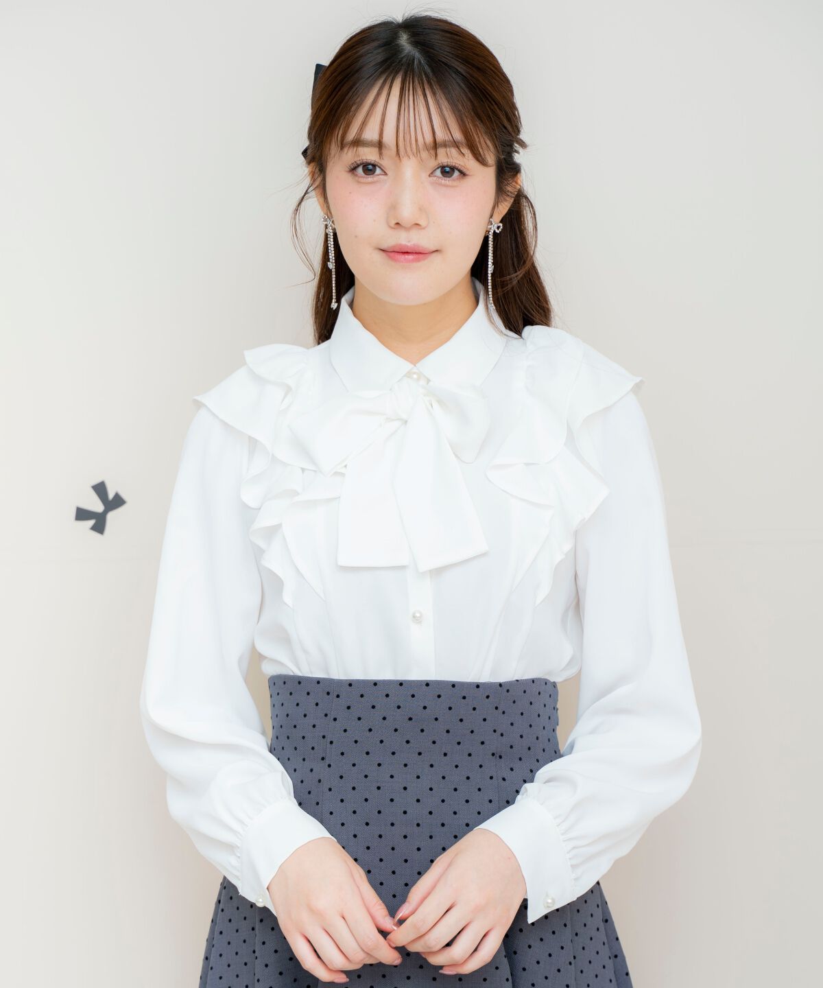 WILLSELECTION「ダブルフリルリボンタイブラウス」|シャツ・ブラウス|