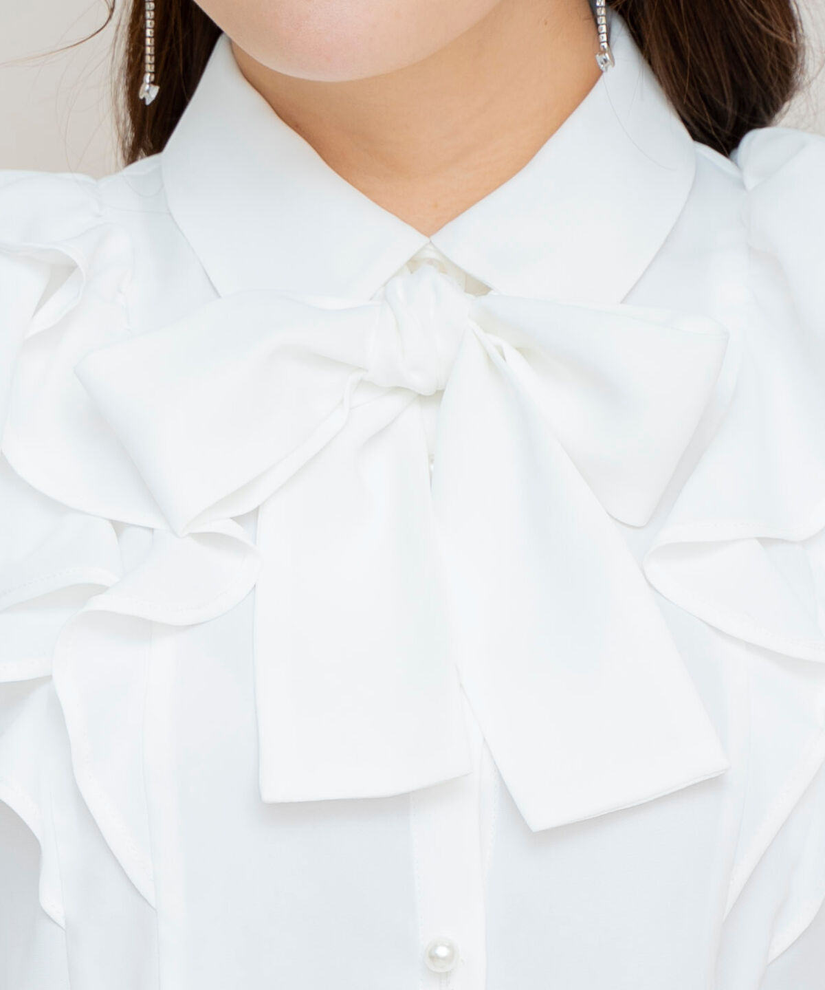 WILLSELECTION「ダブルフリルリボンタイブラウス」|シャツ・ブラウス|
