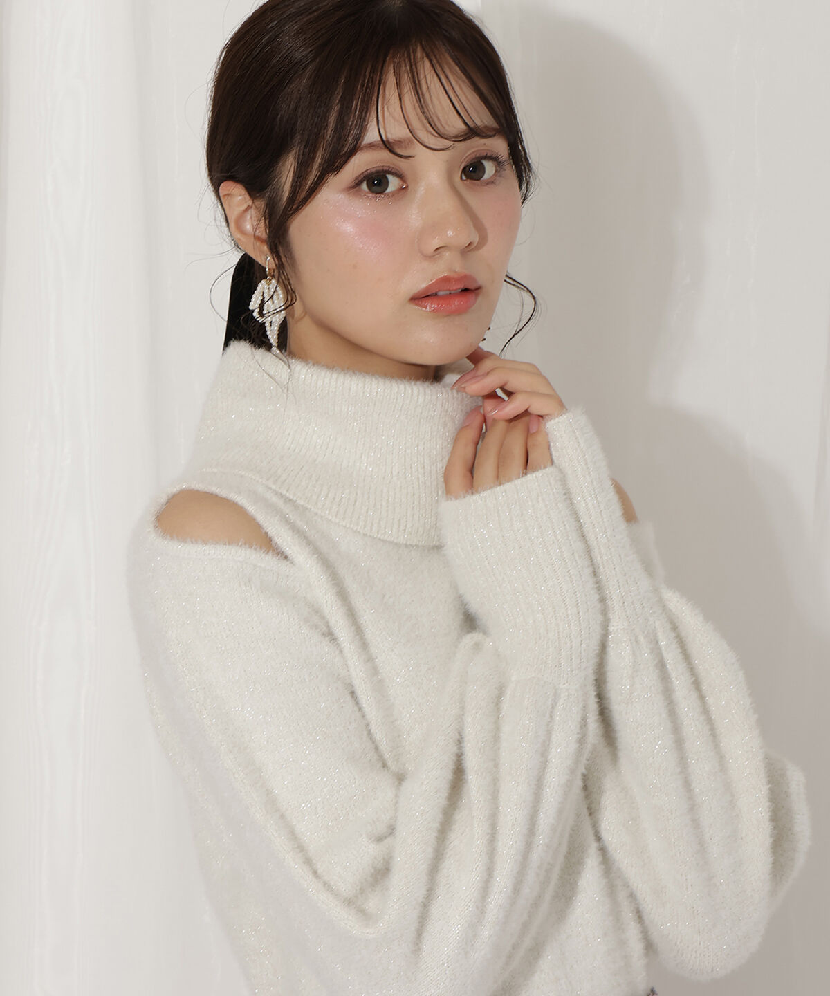 WILLSELECTION「ショルダースリットオフタートルフェザーニット」|ニット・セーター|