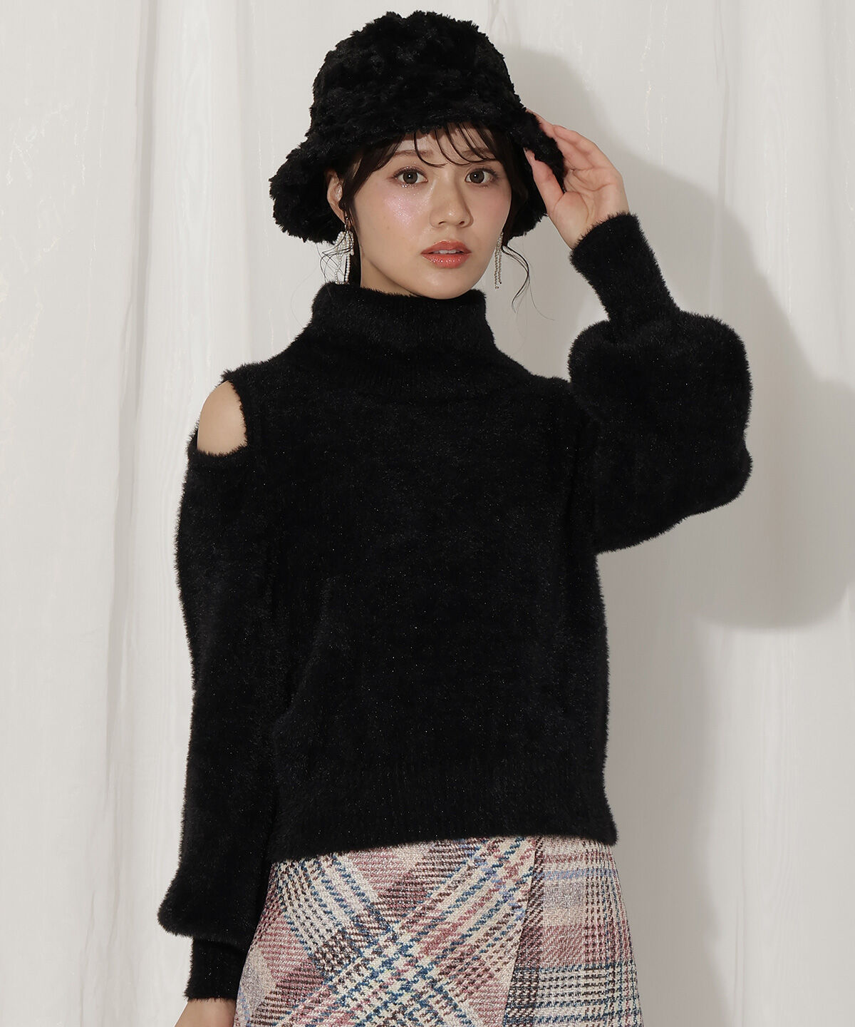 WILLSELECTION「ショルダースリットオフタートルフェザーニット」|ニット・セーター|