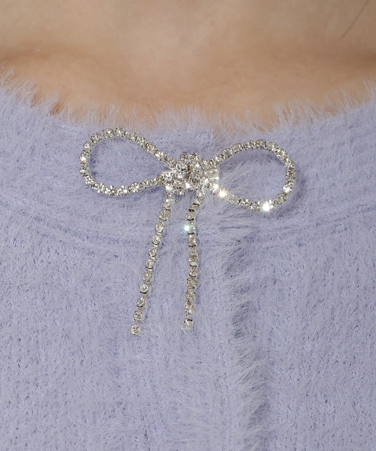 WILLSELECTION「リボンモチーフシャギーカーディガン」|カーディガン|