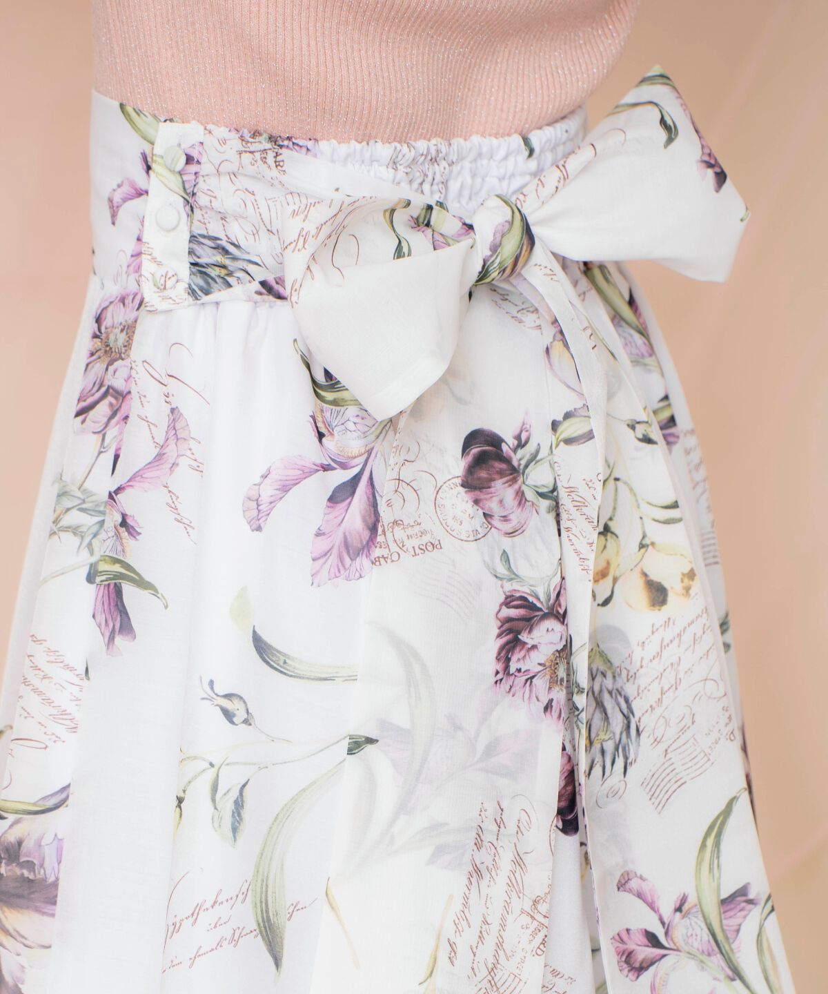 WILLSELECTION「ビッグリボンシアーフラワースカート」|フレア|