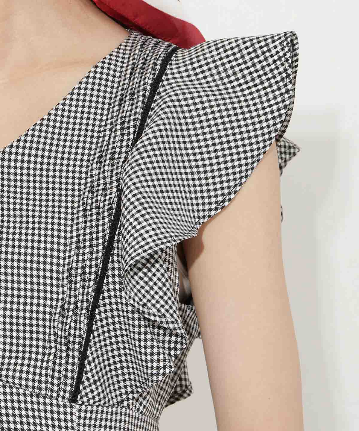 WILLSELECTION「バックリボンラッフルスリーブワンピース」|ワンピース|