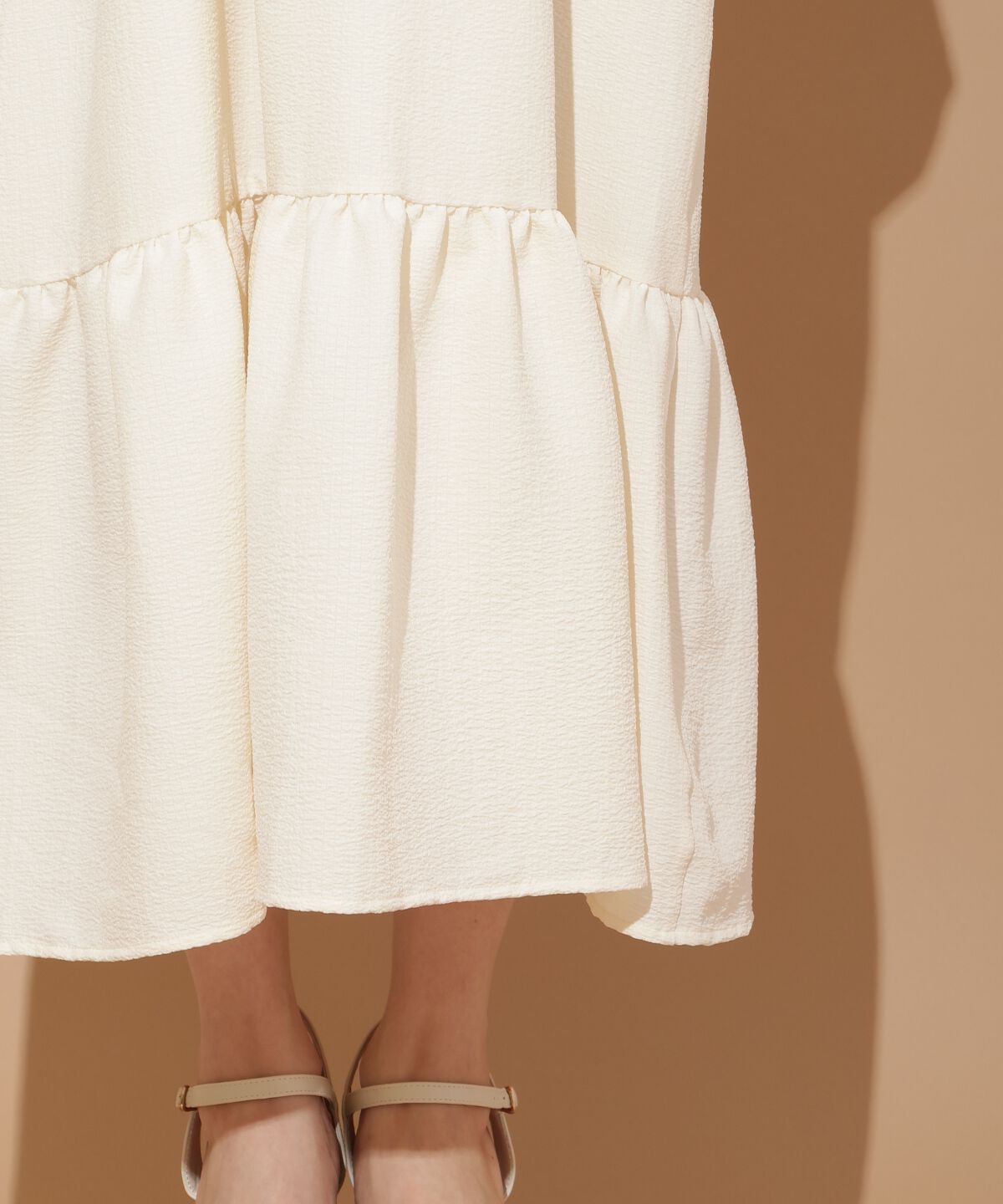 WILLSELECTION「肩フリルシャーリングワンピース」|ワンピース|