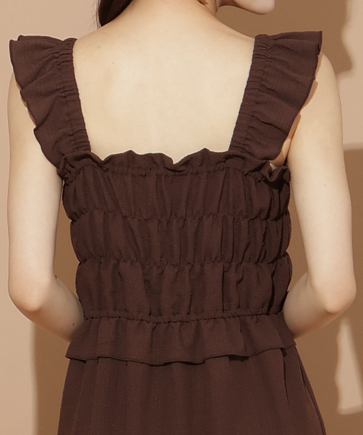 WILLSELECTION「肩フリルシャーリングワンピース」|ワンピース|