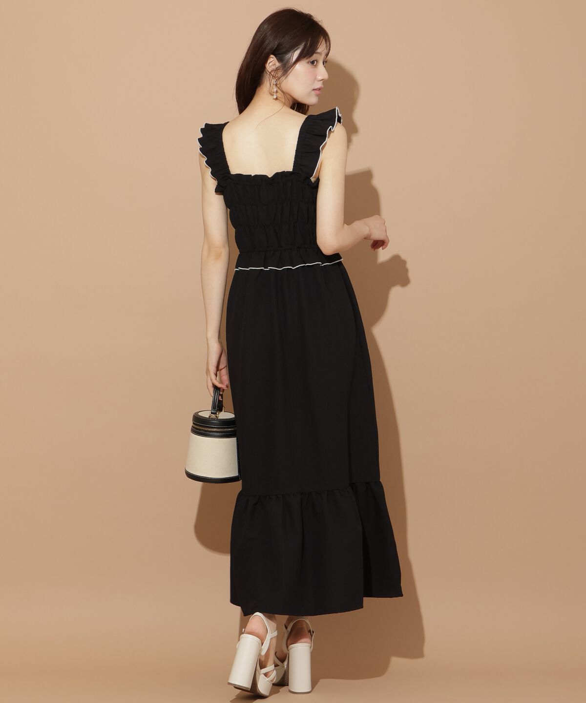 WILLSELECTION「肩フリルシャーリングワンピース」|ワンピース|