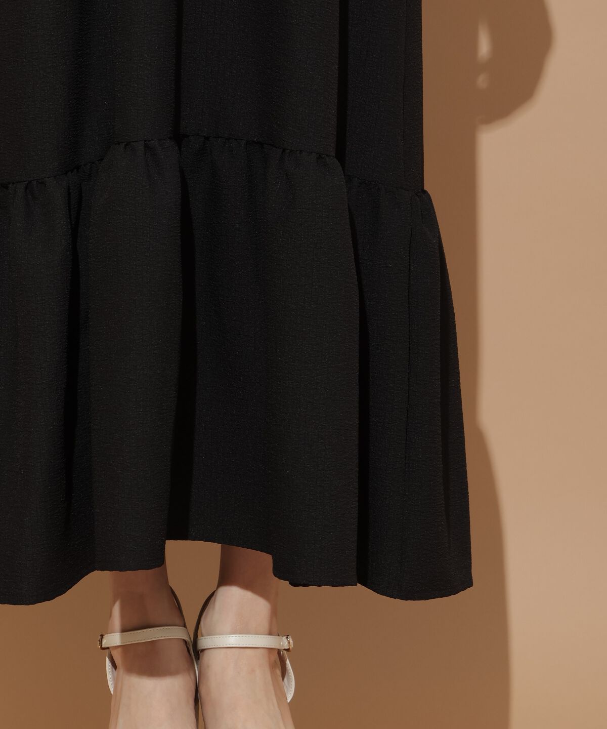 WILLSELECTION「肩フリルシャーリングワンピース」|ワンピース|