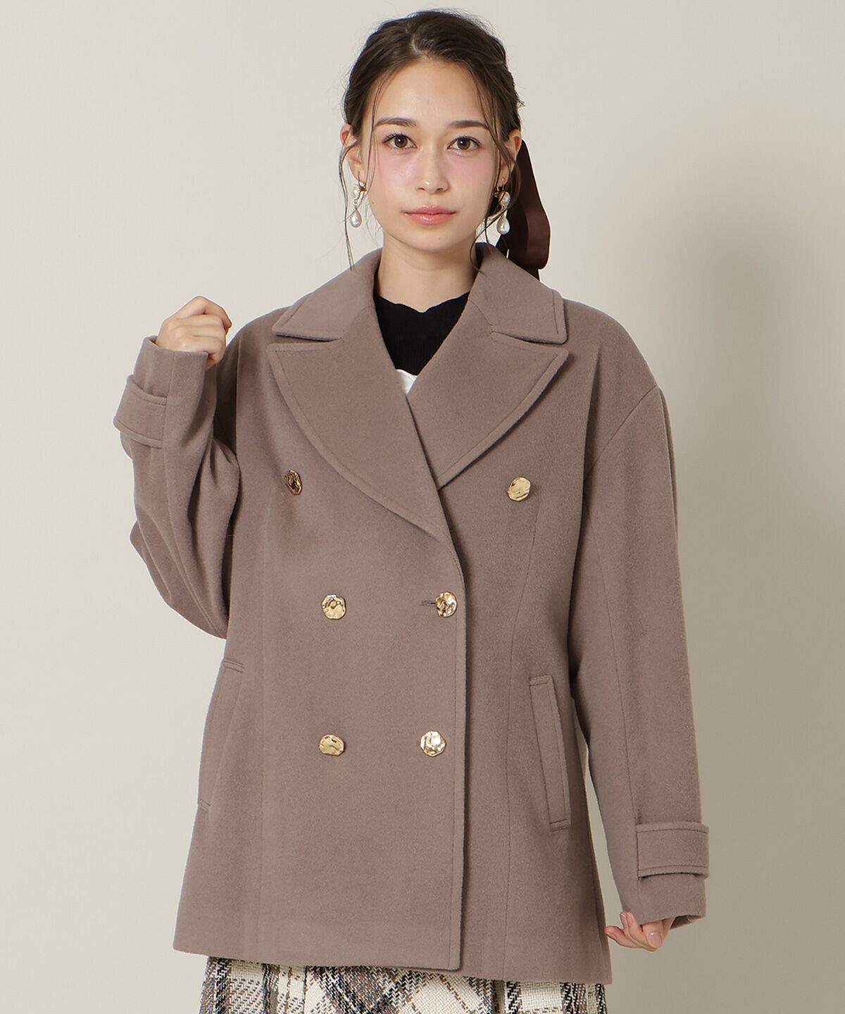 WILLSELECTION「ゴールドボタンミドル丈Ｐコート」|その他|