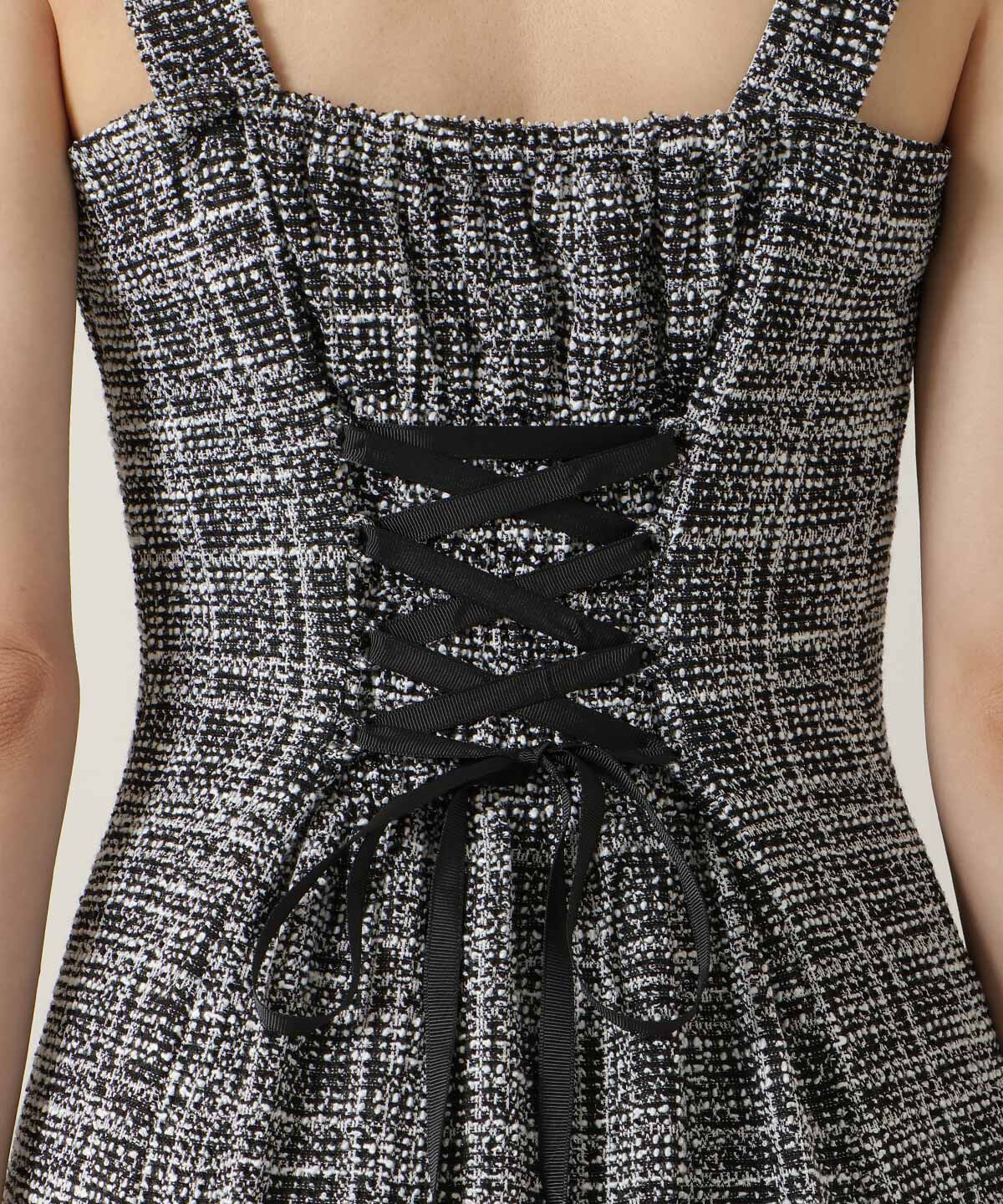 WILLSELECTION「カットツイードワンピース&times;フェザーニットSET」|ワンピース|