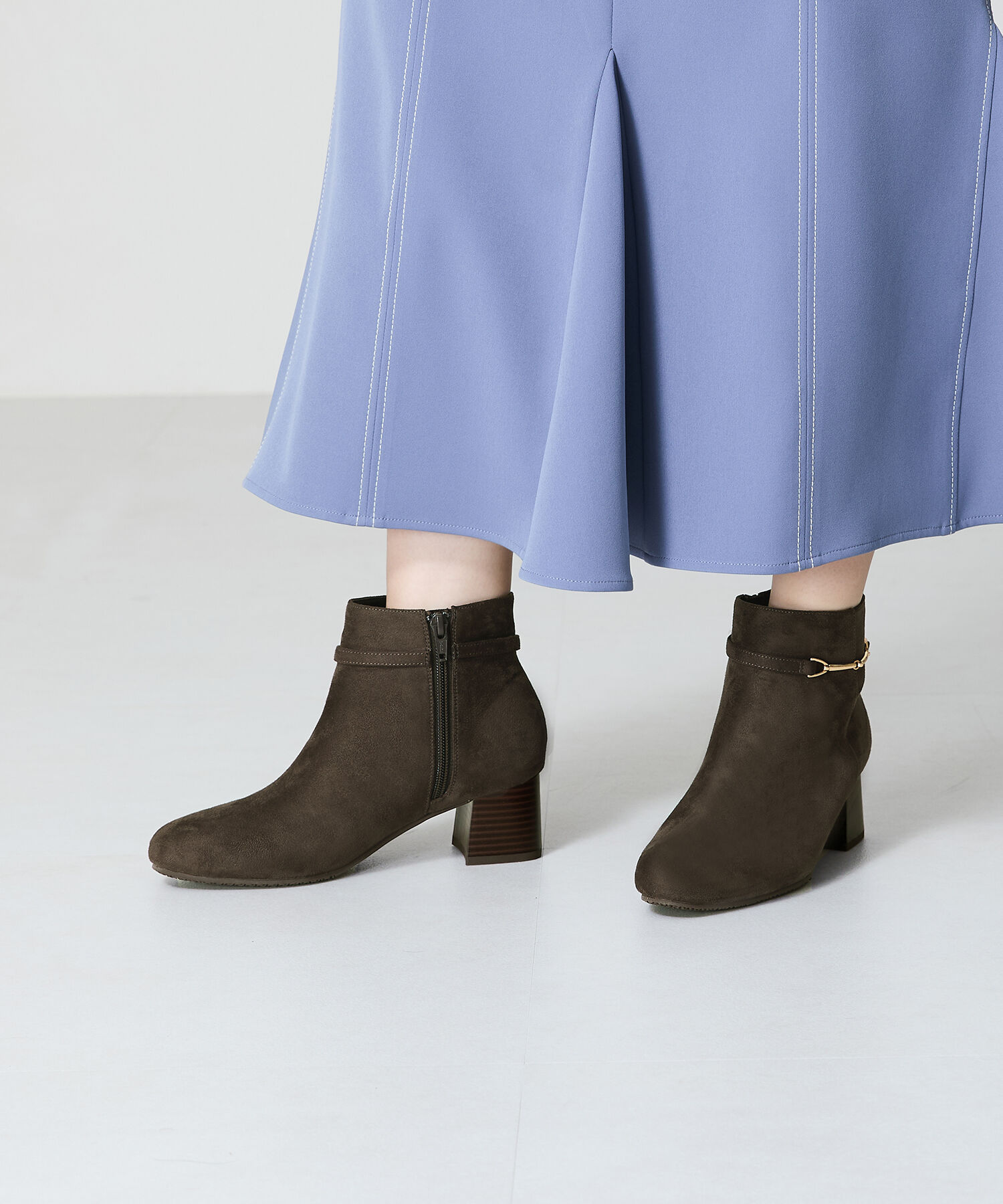 WA Oriental TRaffic「●2024秋冬新作●ビットモチーフミドルヒールブーツ/42406」|ショートブーツ|