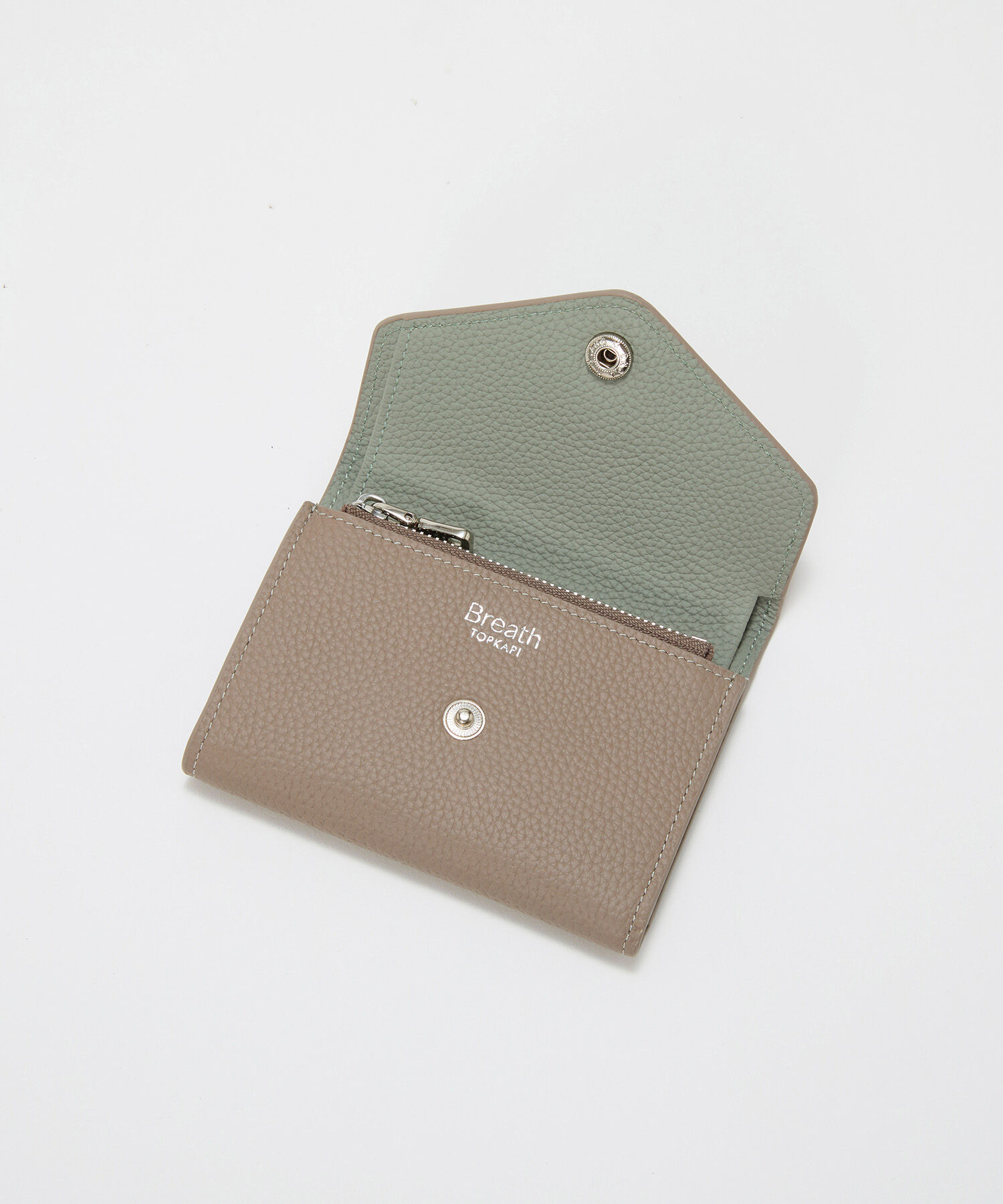 TOPKAPI BREATH「【Breath TOPKAPI】DUAL デュアル シュリンクレザー バイカラー 三つ折り 財布　薄型 / 軽量」|財布|