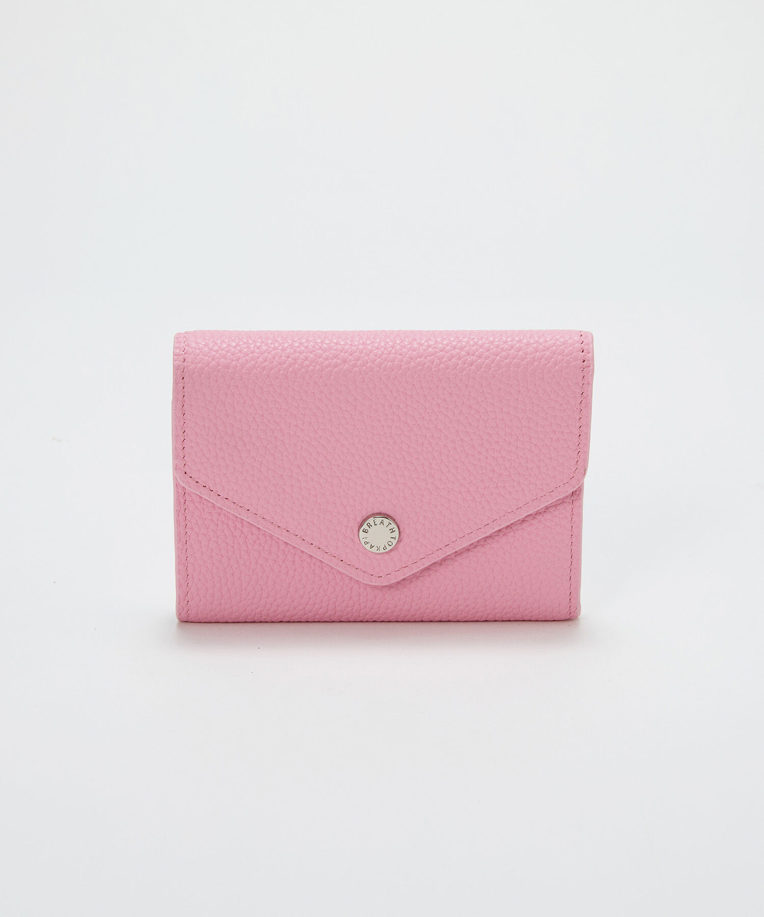 TOPKAPI BREATH「【Breath TOPKAPI】DUAL デュアル シュリンクレザー バイカラー 三つ折り 財布　薄型 / 軽量」|財布|ピンク