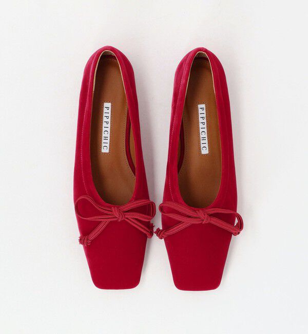 UNITED ARROWS「＜PIPPICHIC＞AMBER VLV バレエシューズ」|バレエシューズ|RED