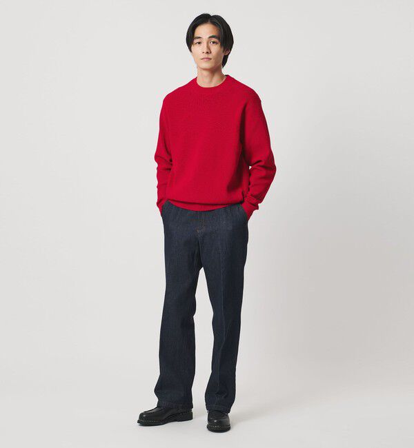 UNITED ARROWS「コットン/ポリエステル アゼ クルーネックニット」|ニット・セーター|