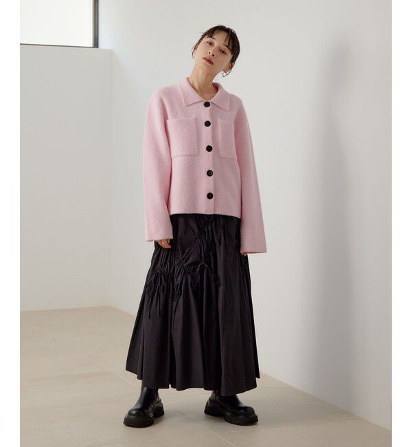 EMMEL REFINES「＜EMMEL REFINES＞EM ランダムギャザー リボン スカート」|スカート|