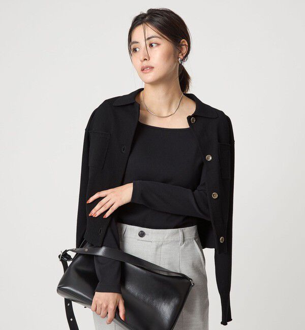 UNITED ARROWS green label relaxing「デコルテ フライス ロングスリーブ プルオーバー」|Tシャツ・カットソー|