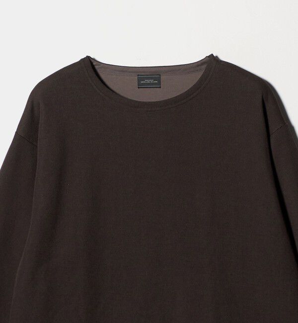 UNITED ARROWS green label relaxing「ハーフゲージ ダブルフェイス ノーカラー カットソー」|Tシャツ・カットソー|