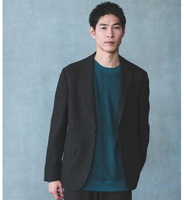 UNITED ARROWS green label relaxing「ウォッシャブル ホームスパン ナロー ジャケット -ストレッチ-」|テーラードジャケット|DK.GRAY