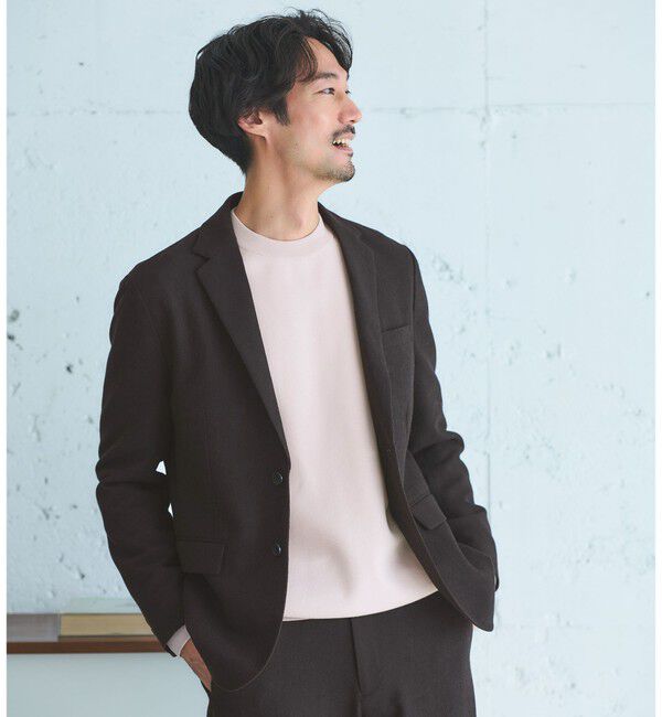 UNITED ARROWS green label relaxing「ウォッシャブル ホームスパン ナロー ジャケット -ストレッチ-」|テーラードジャケット|DK.BROWN