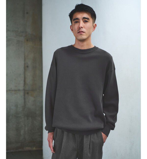 UNITED ARROWS green label relaxing「コットン スウェット クルーネック ニット」|ニット・セーター|DK.GRAY